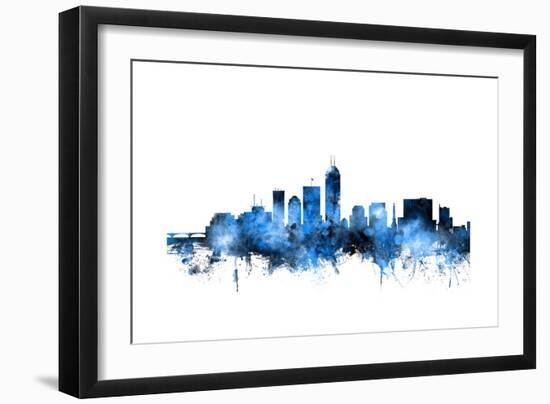 Indianapolis Indiana Skyline-Michael Tompsett-Framed Art Print