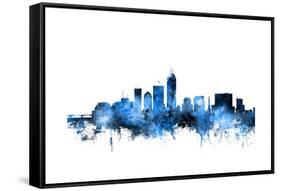 Indianapolis Indiana Skyline-Michael Tompsett-Framed Stretched Canvas