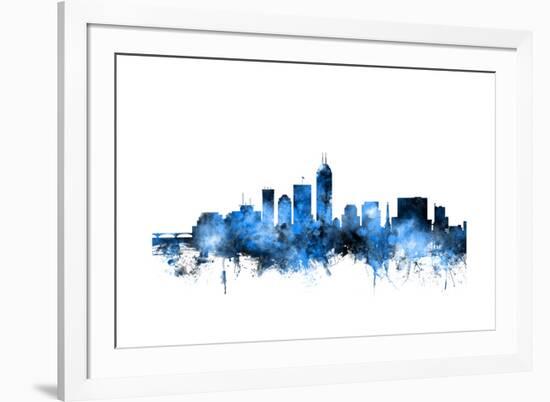 Indianapolis Indiana Skyline-Michael Tompsett-Framed Art Print