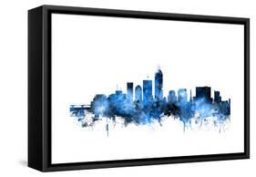 Indianapolis Indiana Skyline-Michael Tompsett-Framed Stretched Canvas