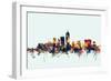 Indianapolis Indiana Skyline-Michael Tompsett-Framed Art Print