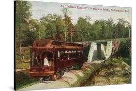 Indianapolis, Indiana - View of a Indiana Limited Train-Lantern Press-Stretched Canvas