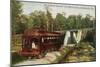 Indianapolis, Indiana - View of a Indiana Limited Train-Lantern Press-Mounted Art Print