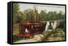 Indianapolis, Indiana - View of a Indiana Limited Train-Lantern Press-Framed Stretched Canvas