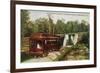 Indianapolis, Indiana - View of a Indiana Limited Train-Lantern Press-Framed Premium Giclee Print
