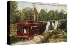 Indianapolis, Indiana - View of a Indiana Limited Train-Lantern Press-Stretched Canvas