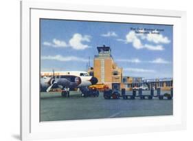 Indianapolis, Indiana - Weir Cook Municipal Airport Scene-Lantern Press-Framed Art Print