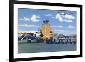 Indianapolis, Indiana - Weir Cook Municipal Airport Scene-Lantern Press-Framed Art Print