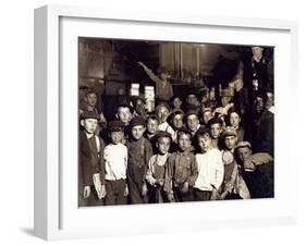 Indianapolis Newsboys, Lewis Hine, 1908-Science Source-Framed Giclee Print