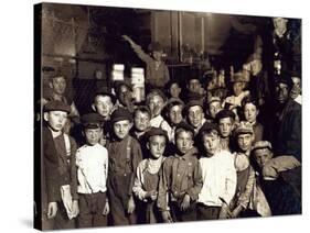 Indianapolis Newsboys, Lewis Hine, 1908-Science Source-Stretched Canvas
