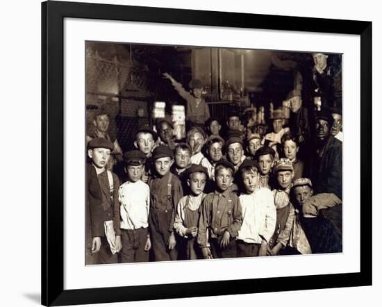 Indianapolis Newsboys, Lewis Hine, 1908-Science Source-Framed Giclee Print