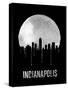 Indianapolis Skyline Black-null-Stretched Canvas