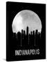 Indianapolis Skyline Black-null-Stretched Canvas