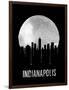 Indianapolis Skyline Black-null-Framed Art Print