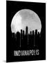 Indianapolis Skyline Black-null-Mounted Art Print