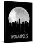 Indianapolis Skyline Black-null-Stretched Canvas