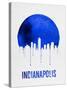 Indianapolis Skyline Blue-null-Stretched Canvas