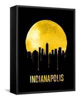 Indianapolis Skyline Yellow-null-Framed Stretched Canvas