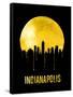 Indianapolis Skyline Yellow-null-Framed Stretched Canvas