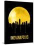 Indianapolis Skyline Yellow-null-Stretched Canvas