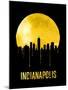 Indianapolis Skyline Yellow-null-Mounted Art Print