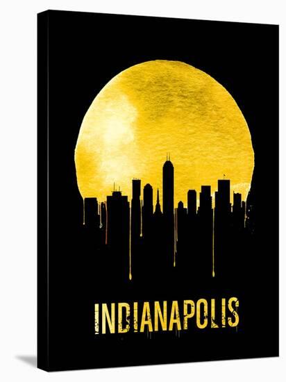 Indianapolis Skyline Yellow-null-Stretched Canvas