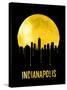 Indianapolis Skyline Yellow-null-Stretched Canvas