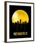 Indianapolis Skyline Yellow-null-Framed Art Print