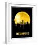 Indianapolis Skyline Yellow-null-Framed Art Print