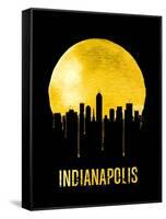 Indianapolis Skyline Yellow-null-Framed Stretched Canvas