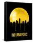 Indianapolis Skyline Yellow-null-Framed Stretched Canvas