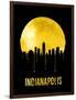 Indianapolis Skyline Yellow-null-Framed Art Print