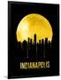 Indianapolis Skyline Yellow-null-Framed Art Print