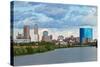 Indianapolis Skyline.-rudi1976-Stretched Canvas