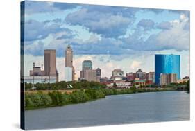 Indianapolis Skyline.-rudi1976-Stretched Canvas