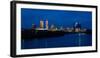 Indianapolis State Capitol and skyline at dusk along White River State Park-null-Framed Photographic Print