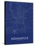 Indianapolis, United States of America Blue Map-null-Stretched Canvas