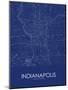 Indianapolis, United States of America Blue Map-null-Mounted Poster