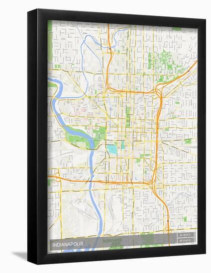 Indianapolis, United States of America Map-null-Framed Poster