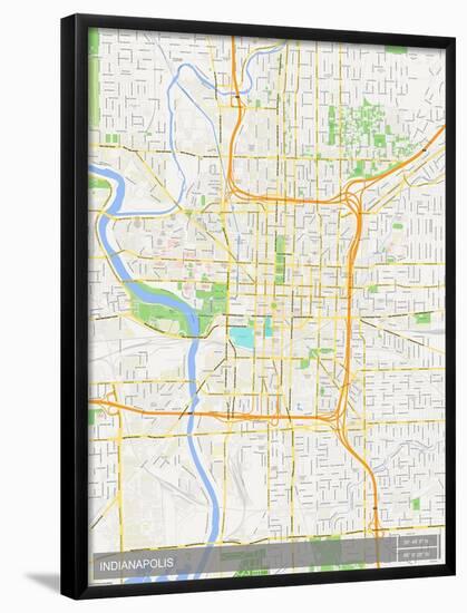 Indianapolis, United States of America Map-null-Framed Poster