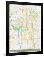 Indianapolis, United States of America Map-null-Framed Poster