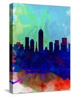 Indianapolis Watercolor Skyline-NaxArt-Stretched Canvas