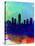 Indianapolis Watercolor Skyline-NaxArt-Stretched Canvas