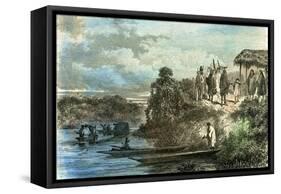 Indians 1869 Peru-null-Framed Stretched Canvas