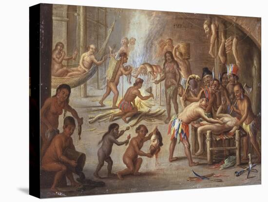 Indians as Cannibals, 17th Century-Jan van Kessel-Stretched Canvas