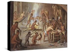 Indians as Cannibals, 17th Century-Jan van Kessel-Stretched Canvas