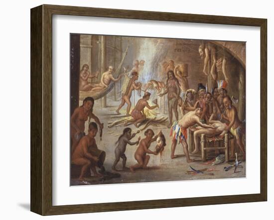 Indians as Cannibals, 17th Century-Jan van Kessel-Framed Giclee Print