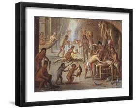 Indians as Cannibals, 17th Century-Jan van Kessel-Framed Giclee Print