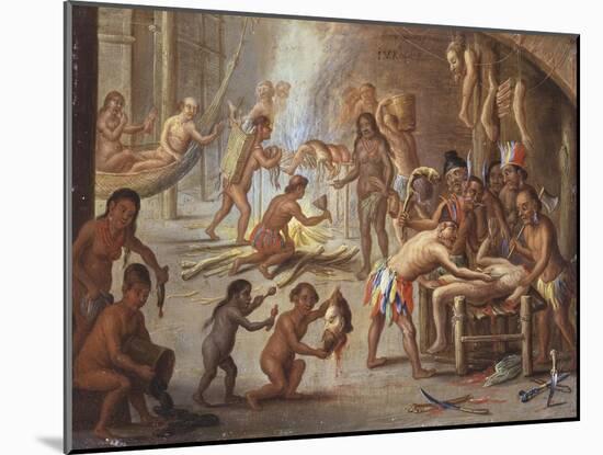 Indians as Cannibals, 17th Century-Jan van Kessel-Mounted Giclee Print