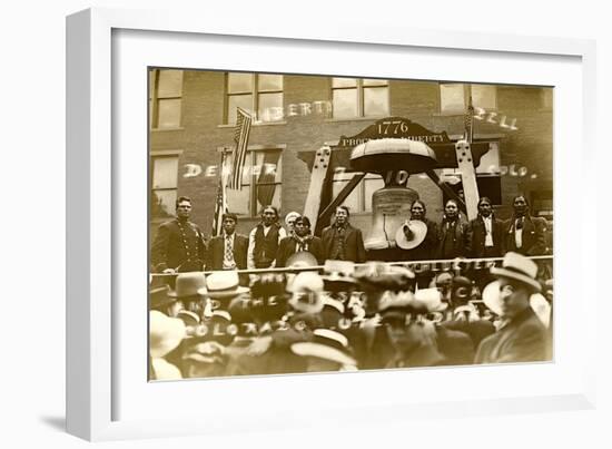 Indians at Liberty Bell, Denver-null-Framed Premium Giclee Print